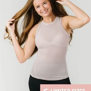 ZYIA Scarlet Stripe Amara Tank Medium NWTB 2719